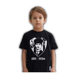 BURSASTORE - Çocuk T-Shirt 0 Yaka 10 Kasım Siyah