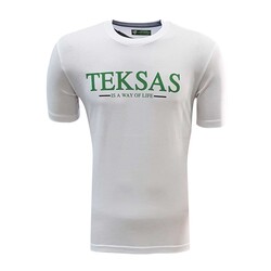 BURSASTORE - Çocuk T-Shirt 0 Yaka Teksas Beyaz