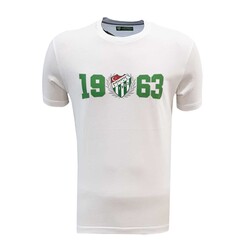 BURSASTORE - T-Shirt 0 Yaka 1963 Logo Beyaz