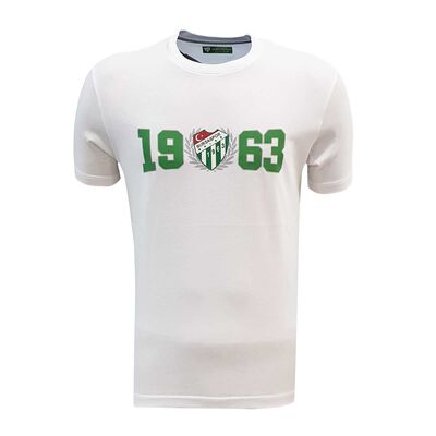 T-Shirt 0 Yaka 1963 Logo Beyaz