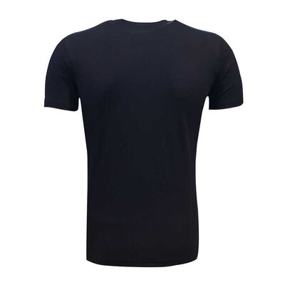 T-Shirt 0 Yaka Basic Logo Siyah