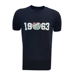 T-Shirt 0 Yaka 1963 Logo Siyah - Thumbnail