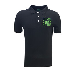BURSASTORE - T-Shirt Polo Yaka Bursaspor Siyah