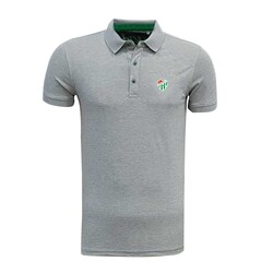 BURSASTORE - T-Shirt Polo Yaka Gri Logo