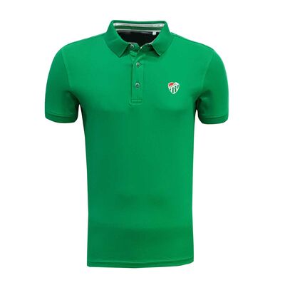 T-Shirt Polo Yaka Yeşil Logo